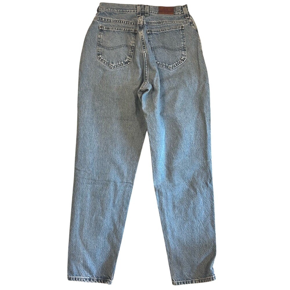 Vintage Lee High Waisted Mom Jeans Medium Wash Blue Tapered Leg‎ Size 12M